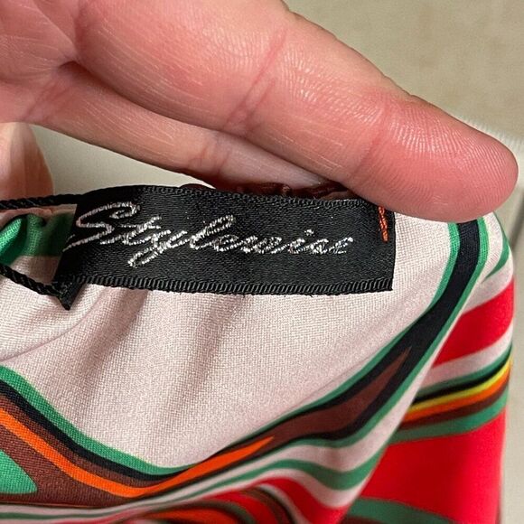 Misguided Orange bodysuit marble print Plus Curvy 14 NWT - Picture 11 of 13